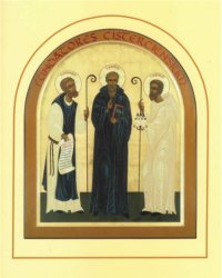 San Roberto di Molesme, santo Stefano Harding e San Bernardo fondatori dell'ordine Cistercense